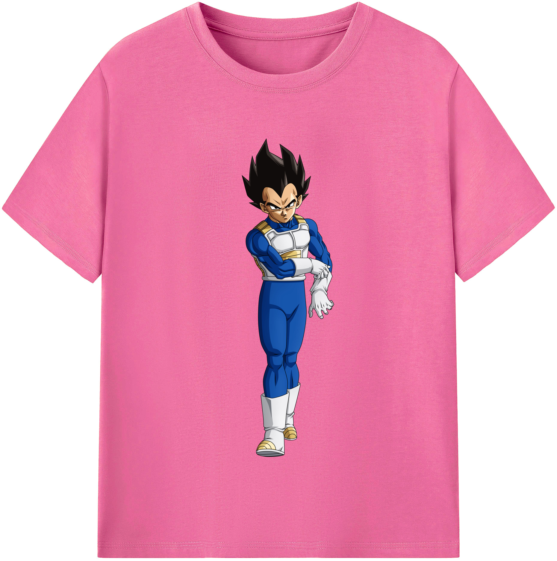 （画像用） ドラゴンボール ベジータ四世（Bejīta Yonsei）DRAGON BALL Vegeta IV レディースカジュアルプリントTシャツ（綿100％）